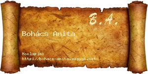 Bohács Anita névjegykártya